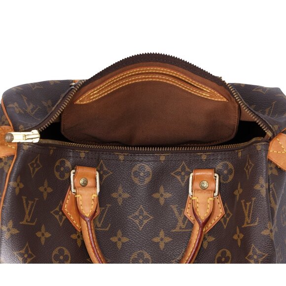 Louis Vuitton M41526 Speedy 30 Monogram Canvas Duffle Bag Brown - Picture 9 of 12